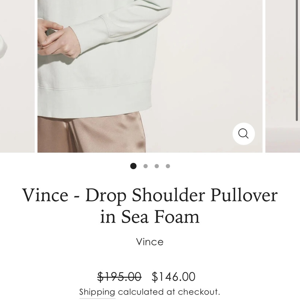 Vince Drop Shoulder Pullover 100% Cotton Sweater Small - Picture 6 of 9